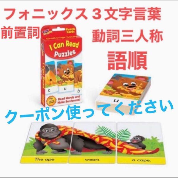 Trend 英語 カード I can read Puzzle challenge cards