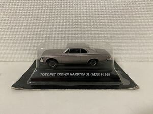  Konami 1/64 out of print famous car collection Toyopet Crown TOYOPET CROWN HARDTOP SL (MS51)1968 Toyota TOYOTA silver 