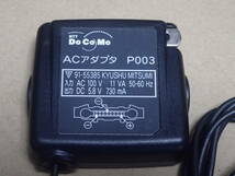 動作未確認　ドコモ純正　mova　 ACアダプタ P003 充電器_画像2