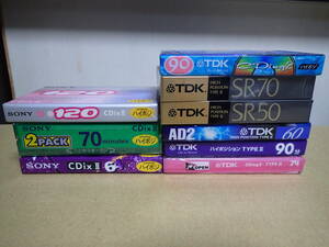 未開封　カセットテープ　SONY　TDK HIGHPOSITION　casettte tape　ハイポジ　10本セット