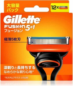 在4(志木)【新品】Gillette/ジレット フュージョン5+1 替刃 12個入 カミソリ 