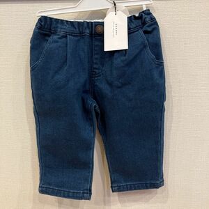 タグ付き新品　裏起毛ジーンズ　デニムパンツ　10分丈　長ズボン