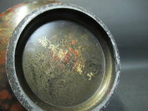 【広吉堂】　アンティーク　花器　　花瓶　銅器　青銅　合金　時代物_画像9