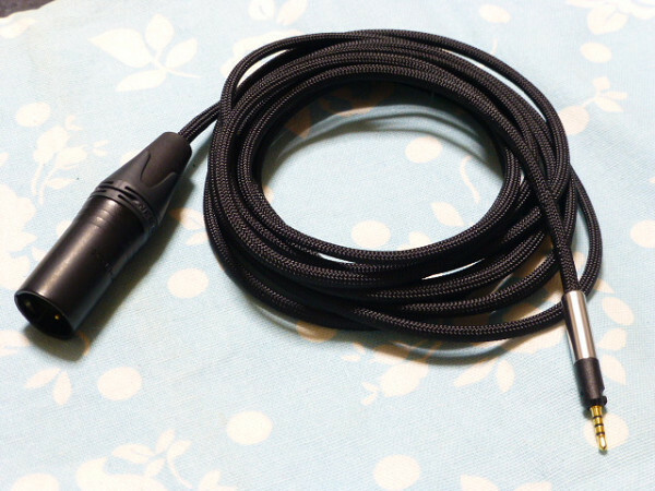 SENNHEISER HD598 HD599 ロック機構付き MOGAMI 2944 200cm XLRコネクタ 4ピン 長め ( 4.4mm5極 可) HD558 HD518 HD595 HD569 HD579