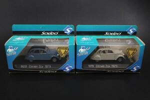 ★1/43 SOLIDO ソリド CITROEN シトロエン 2cv 2点 セット★319 1819 1820 1979 ダイキャスト フランス製 ミニカー ルノー 旧車 ガレージ