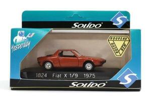 ★1/43 SOLIDO ソリド FIAT フィアット X1/9 X1-9 ミニカー★325 ベルトーネ マルチェロ ガンディーニ フランス 旧車 ガレージ インテリア