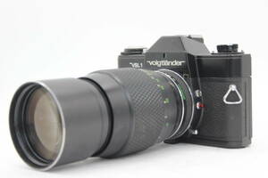 【返品保証】 フォクトレンダー Voigtlander VSL1 ブラック Color-Dynarex 200mm F3.5 ボディ レンズセット s2525
