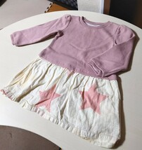 babyGAP ベビーギャップ 裏起毛ワンピース チュニック 100cm 3years 切替素材ワンピース 春トップス_画像2