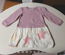 babyGAP ベビーギャップ 裏起毛ワンピース チュニック 100cm 3years 切替素材ワンピース 春トップス_画像1