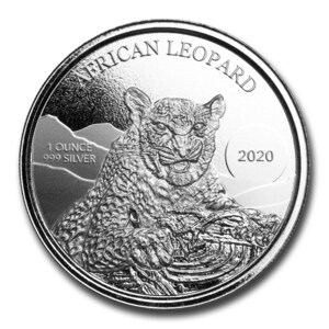 [ written guarantee * capsule with a self-starter ] 2020 year ( new goods )ga-na[ Africa. leopard * Leopard ] original silver 1 ounce silver coin 