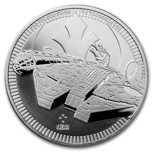 [ written guarantee * capsule with a self-starter ] 2021 year ( new goods )niue[ Star Wars * millenium Falcon ] original silver 1 ounce silver coin 