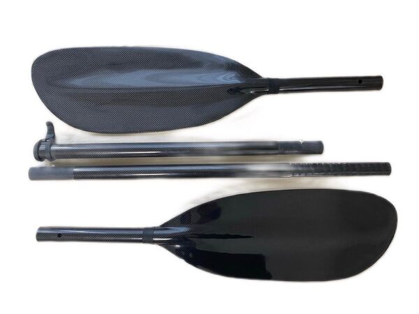 残り1セット RIVEREXPLORESフルカーボンパドル(4ピース)850g パックラフト用 新品