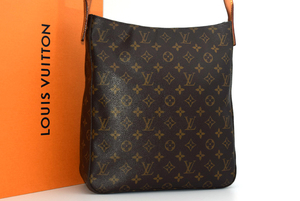 【美品】 ルイヴィトン LouisVuitton モノグラム ルーピング レディース ショルダーバック ハンドバック M51145 鞄 MONOGRAM BAG １円