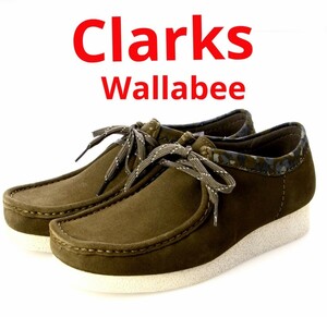 新品★Clarks Wallabee evo クラークス ワラビー カーキコンビ UK7.5 25.5cm モカシン クラークスジャパン正規品