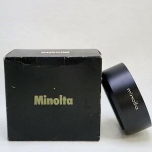 minolta D55NA ミノルタ MC-ROKKOR 58mm F1.4用 ねじ込み式 メタルフード フィルター径：55mm 外箱付 現状品 ／ 02-00236