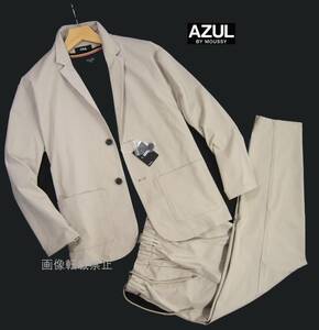 新品 ▲ アズールバイマウジー AZUL BY MOUSSY　リラックス イージー セットアップ L-XL ベージュ　スーツ テーラード ジャケット パンツ