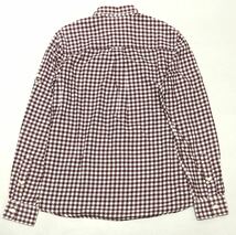 正規品 FRED PERRY フレッド ペリー GINGHAM SHIRT M6305 チェック 長袖コットン カジュアル シャツ ロゴ 刺繍 S バイカラー MENS_画像2