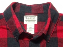 ★L.L.Bean★長袖BDブロックチェックネルシャツM/赤黒LLビーンエルエルビーンバッファローチェックメンズ長袖シャツ_画像4