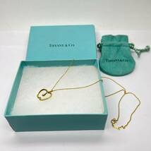 美品 Tiffany&Co. ティファニー K18 750 ゴールド ネックレス アップル 重さ:3.7g レディース りんご 箱、保管袋付き_画像1