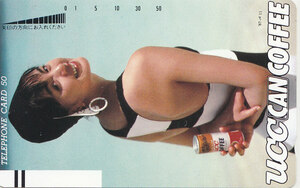 . tail ...UCC coffee | swimsuit [ telephone card ] G.10.16 * postage the cheapest 60 jpy ~