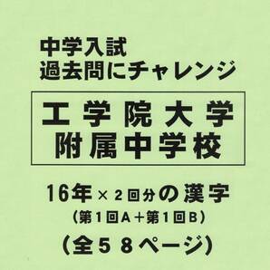 【特典付き】工学院大学附属中学校（東京）の１６年分の過去問『漢字の読み・書き』