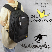 リュックサック マークゴンザレス ブラック★2H9-13186-01★新品 容量24L スケートバックパック 通学用バッグ 通勤用バッグ 男女兼用 Z2_画像1