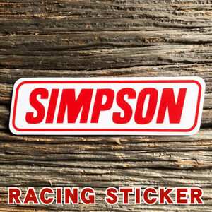 SIMPSON ロゴ ステッカー ◆ シンプソン ドラッグレース バイク シール JL31