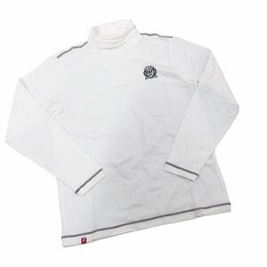 NC170 未使用 FILA フィラ GOLF ゴルフ ゴルフウェア タートルネック 長袖 Tシャツ ロンT ロング ティシャツ カットソー メンズ L 白