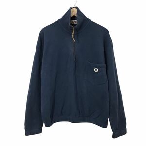 NC166 FRED PERRY フレッドペリー ハーフジップ 長袖 スウェット トレーナー トップス プルオーバー メンズ 40 ネイビー 紺