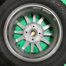 極上 ミライース 155/70R13 冬用2021年超バリ山スタッドレス 90%-95%山 ヨコハマ iceGUARD iG60 4本 4穴PCD100 +42 バモス 中古新潟_画像4