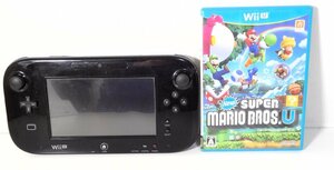 【中古】WiiU WUP-010 ブラック ニュー・スーパーマリオブラザーズ ソフト 本体/ソフトセット