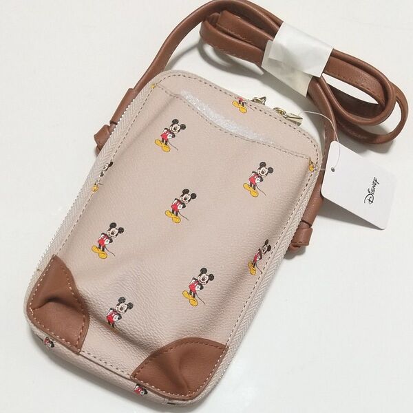 新品 Disney スマホ ポーチ 縦型ショルダー しまむら ディズニー コラボ