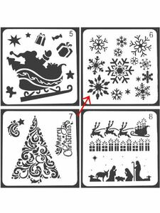  stainless steel seat repeated use possibility Christmas window deco snow spray paper Cafe Latte art decoration decoration present 