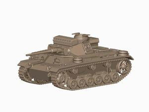 1/144 resin kit not yet painting WWⅡ Germany army Ⅲ number series 3 number L type middle tank initial model D World Tank Museum [ including in a package possible ]231019