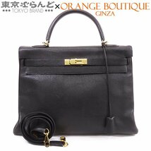 101691978 エルメス HERMES ケリー 35 □E刻印 黒 ブラック ゴールド金具 トゴ 内縫 2WAY ハンドバッグ ショルダーバッグ レディース_画像1