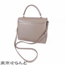 101691946 サンローラン SAINT LAURENT カサンドラ グレージュ レザー 2WAY ショルダーバッグ ハンドバッグ レディース A_画像2