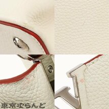 101693623 ルイヴィトン LOUIS VUITTON カプシーヌ MM M48865 白 ブロンカッセ シルバー金具 トリヨンレザー ハンドバッグ レディース_画像6