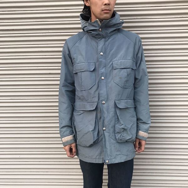 70s USA製 vintage woolrich ウールリッチ ヴィンテージ マウンテンパーカー ジャケット アメリカ古着 80s TALON 水色 USA製 S