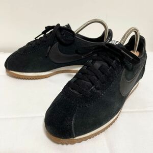 和50★ NIKE CLASSIC CORTEZ SUEDE ナイキ コルテッツ スエードレザー シューズ 23 レディース ブラック