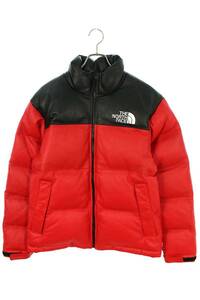 シュプリーム SUPREME ノースフェイス 17AW Leather Nuptse Jacket サイズ:S オールレザーヌプシダウンジャケット 中古 SB01