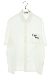ディオール DIOR デニムティアーズ 393C532A5820 サイズ:41 ロゴ刺繍コットン半袖シャツ 中古 SB01