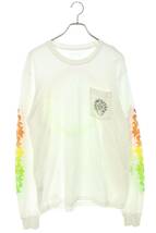 クロムハーツ Chrome Hearts CH L/S /1 サイズ:L グラデーションサークルロゴバックプリント長袖カットソー 中古 FK04_画像1