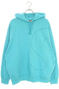 シュプリーム SUPREME 21SS Laser Cut S Logo Hooded Sweatshirt サイズ:XL レイザーカットプルオーバーパーカー 中古 SB01