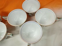 g_t L547 有田焼? コーヒーカップ 8客 口径8.5cm/高さ7cm 金彩 色絵 洋食器 陶器 _画像8