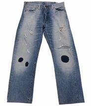 7959《LVC LEVI'S リーバイス》激シブ色落ち 日本製 67505 60'S 復刻 ビッグE インディゴデニム ジーンズ W30_画像2