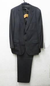 P496【激安】GIANNI Valentino スーツ　175cm　大き目　グレー　ストライプ　中古　/5