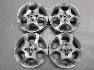 ☆ホンダ 純正アルミホイール 14 x 4.5J +45 PCD100 x 4穴 ハブ径56mm JB5 / JB6 ライフ ディーバ ゼスト ザッツ バモス 等 流用 中古☆