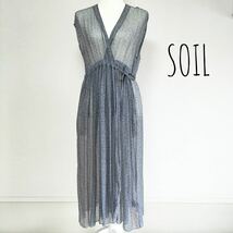 美品 SOIL ノースリーブ カシュクール ラップワンピース 小花柄_画像1