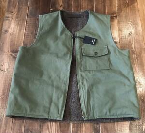 新品未使用 定価4.8万 Nigel Cabourn デッキベスト リバーシブル 52 XL DECK VEST Rev VINTAGE TWILL ビンテージツイル ナイジェルケーボン