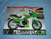 ★1984年?▲KR250A カワサキ KR250 バイク カタログ▲KAWASAKI KR250▲レプリカ 水冷 2ストローク 2気筒 249cc 45PS/前輪ダブルディスク_画像1